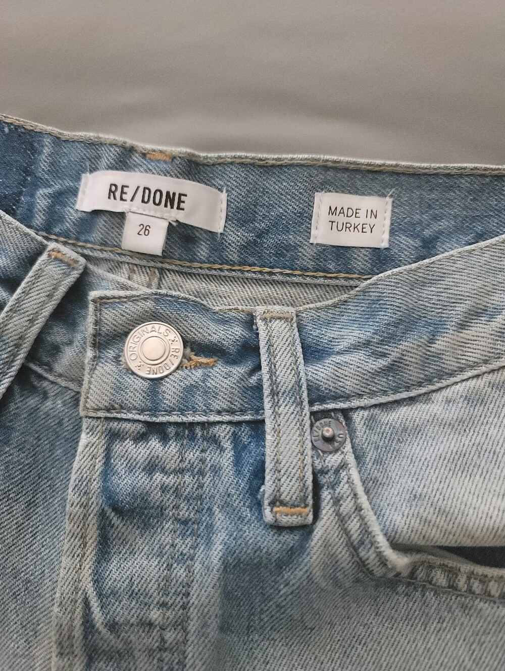 RE/DONE Originals High‑Rise Jeans – Size 26 – Like New